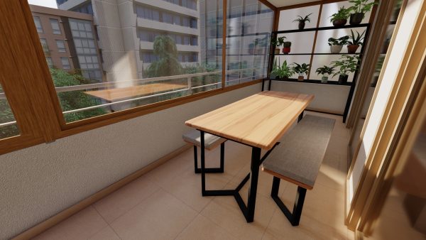 Mesa Bancas Vértice Wood - Imagen 5